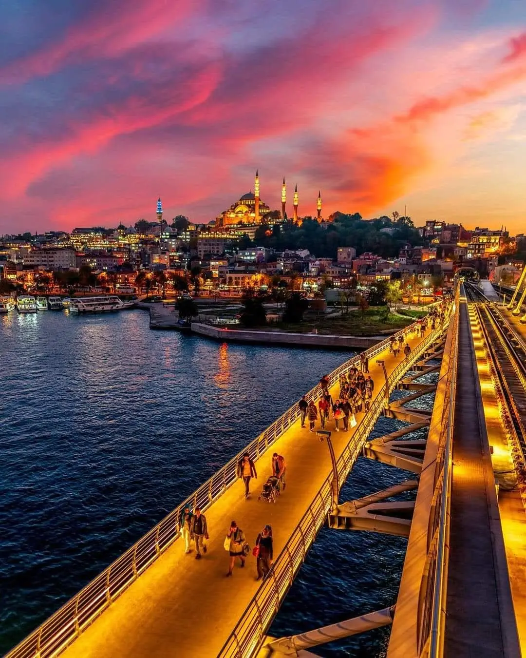 Galata and Istanbul skyline near Galataport