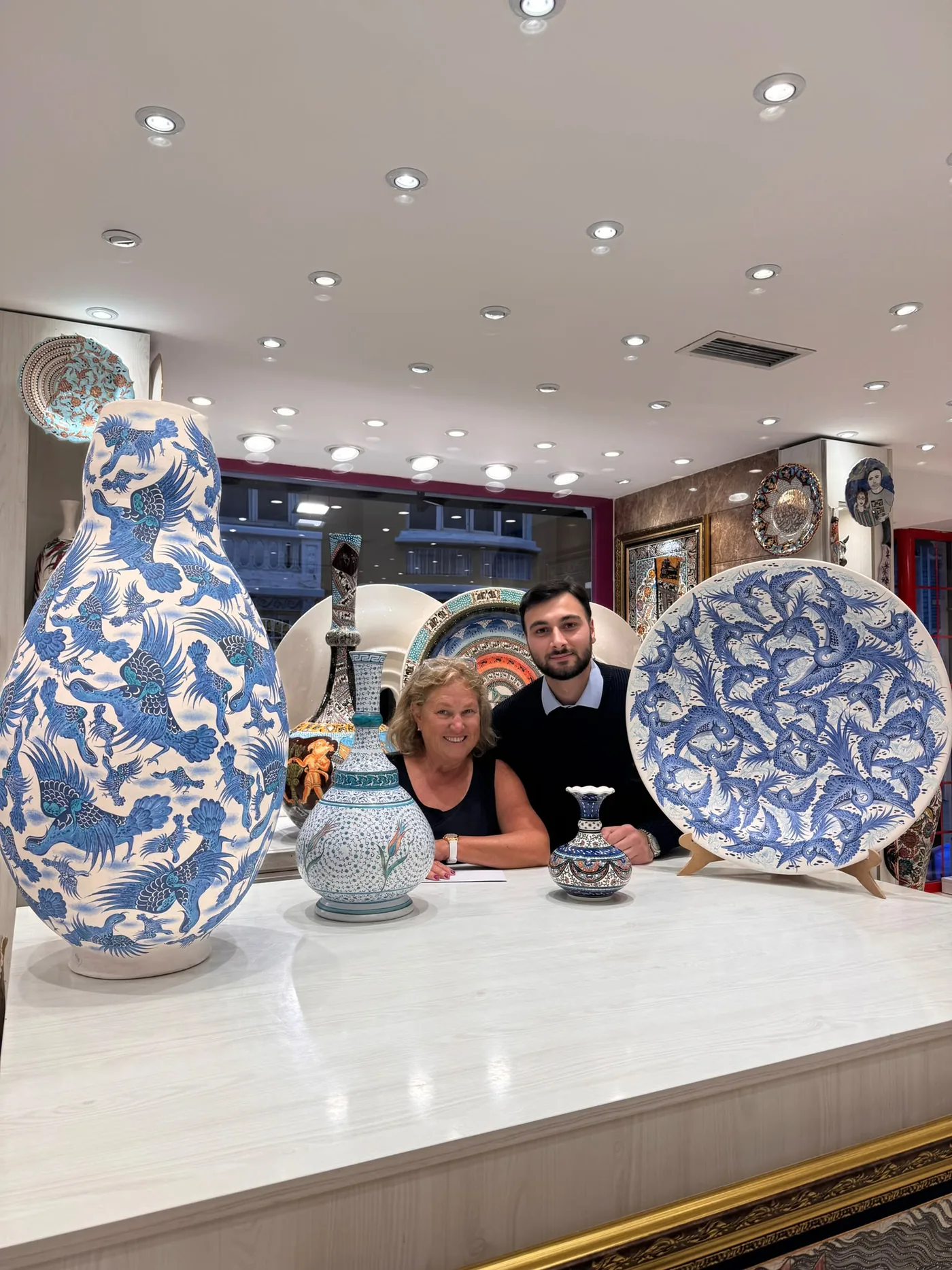 Private guests learning about Turkish ceramics